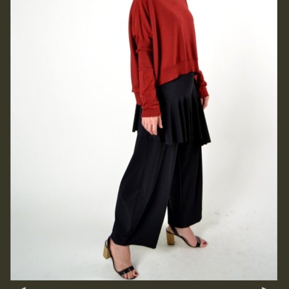 new~TEKBIKA by ALEMBIKA Techo Ruffle Wide Leg Pants in size 1 / US 6-8 - Picture 2 of 14